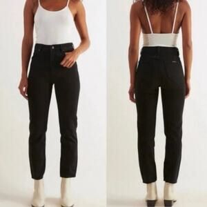 Rolla’s HIGH RISE STRAIGHT Black Jeans